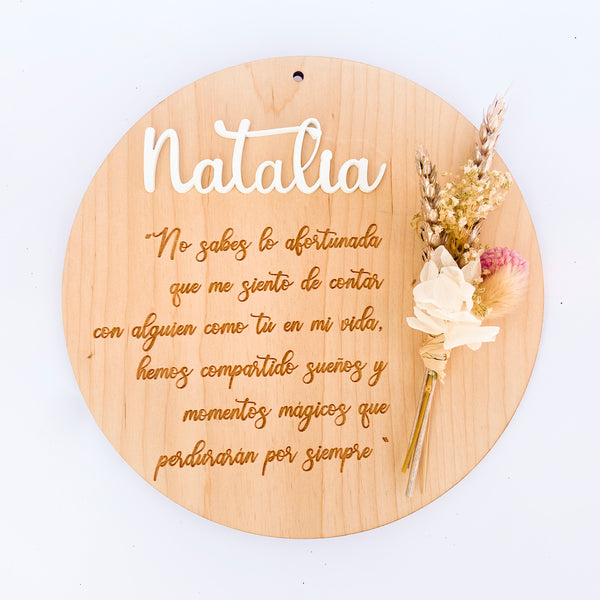 Circulos con mensaje + nombre
