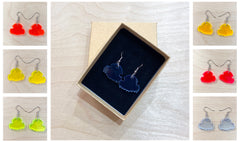 Pendientes peineta metacrilato fluor