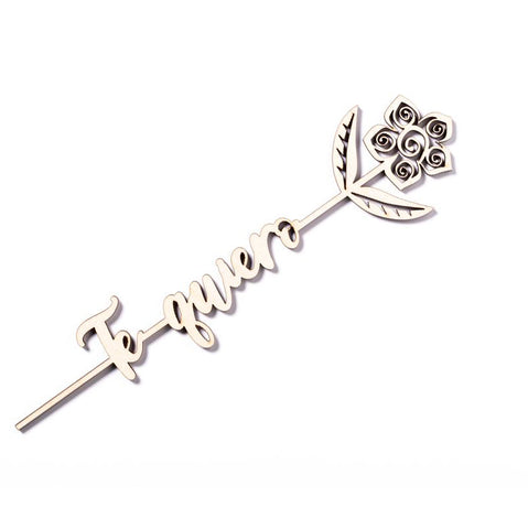 Te quiero forma de rosa