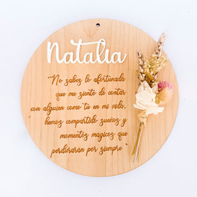 Circulo 19 cm frase personalizada